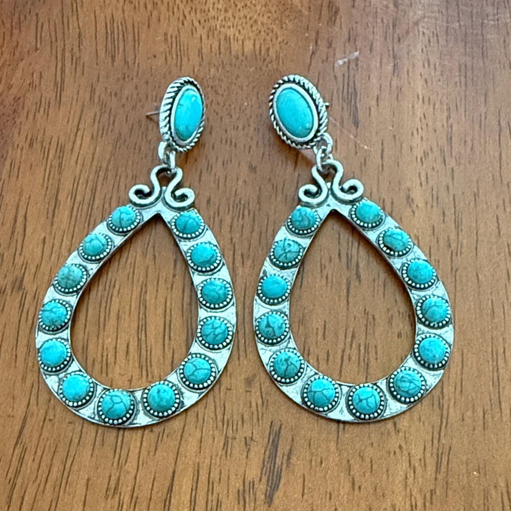 Turquoise Teardrop Earrings